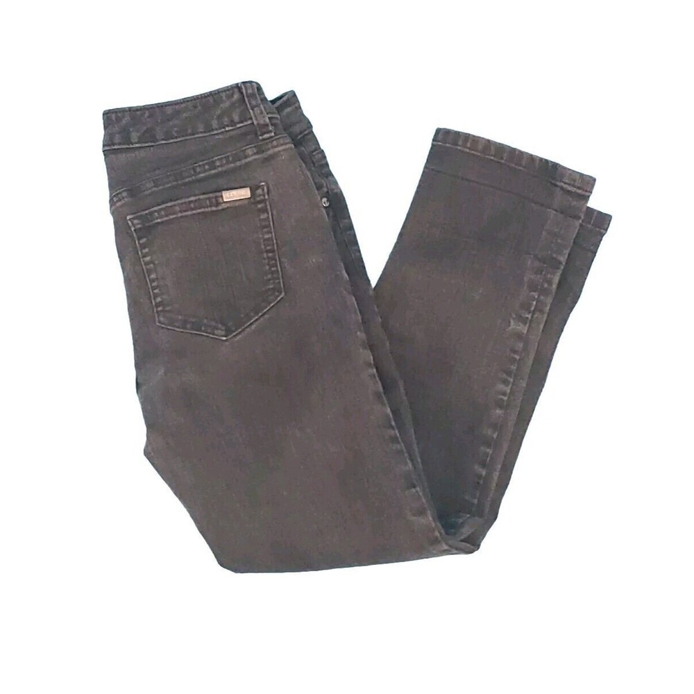 Womens Capri Jeans Sz 2 Black Denim Straight Leg  Low Rise By Jennifer Lopez